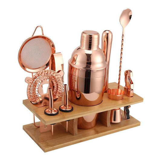 9-piece cocktail kit - Copper plated